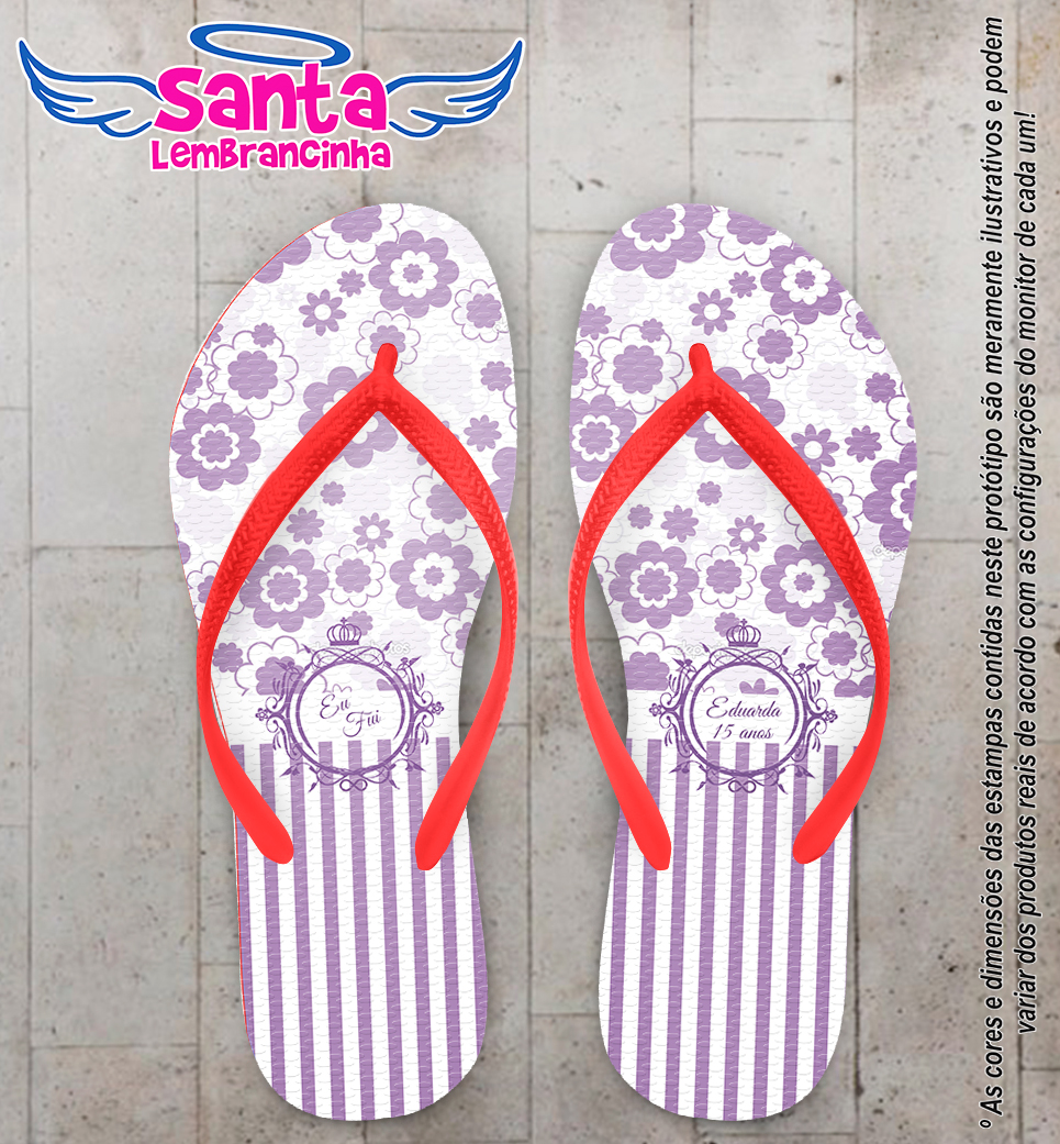 Chinelo 15 anos personalizado – cod 2110