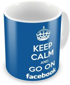Caneca Personalizada Keep Calm Facebook - COD 1564