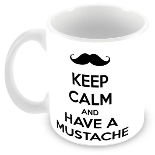 Caneca personalizada keep calm mustache – cod 1566