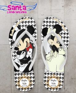 Chinelo Casamento Mickey e Minnie Personalizado - COD 2696