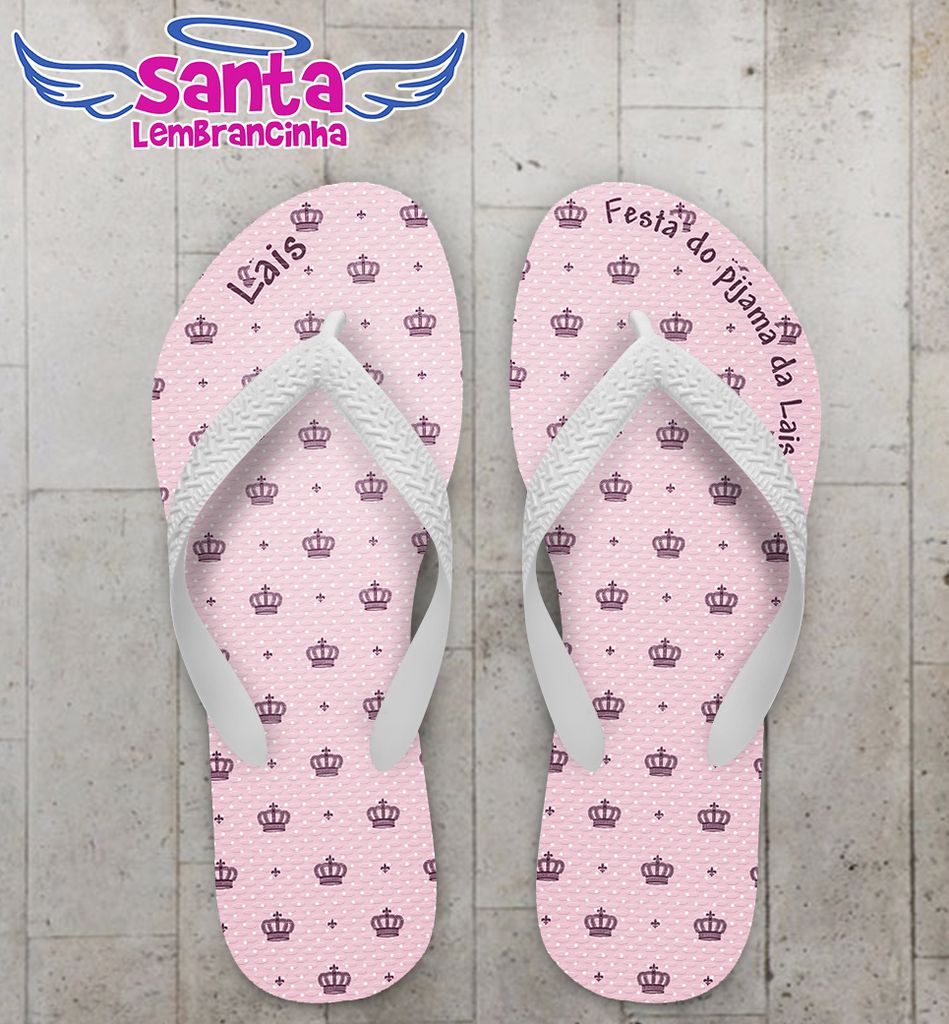 Chinelo feminino festa do pijama personalizado – cod 2214