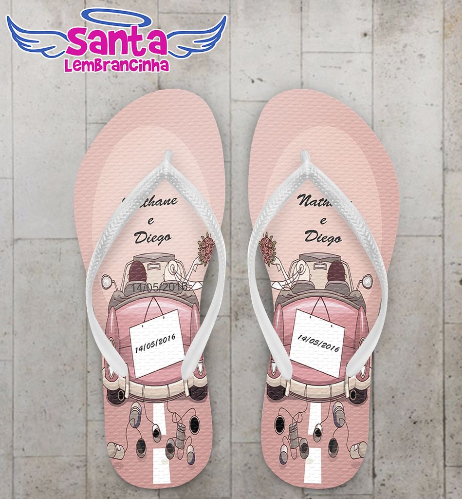Chinelo casamento personalizado, cod 1147