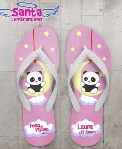 Chinelo festa do pijama, panda personalizado – cod 2425