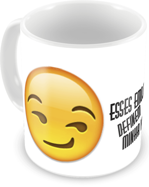Caneca emojis emoticons personalizada, definem minha vida – cod 2143