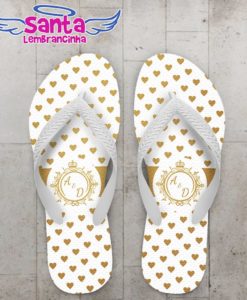 Chinelo casamento personalizado corações – cod 1739