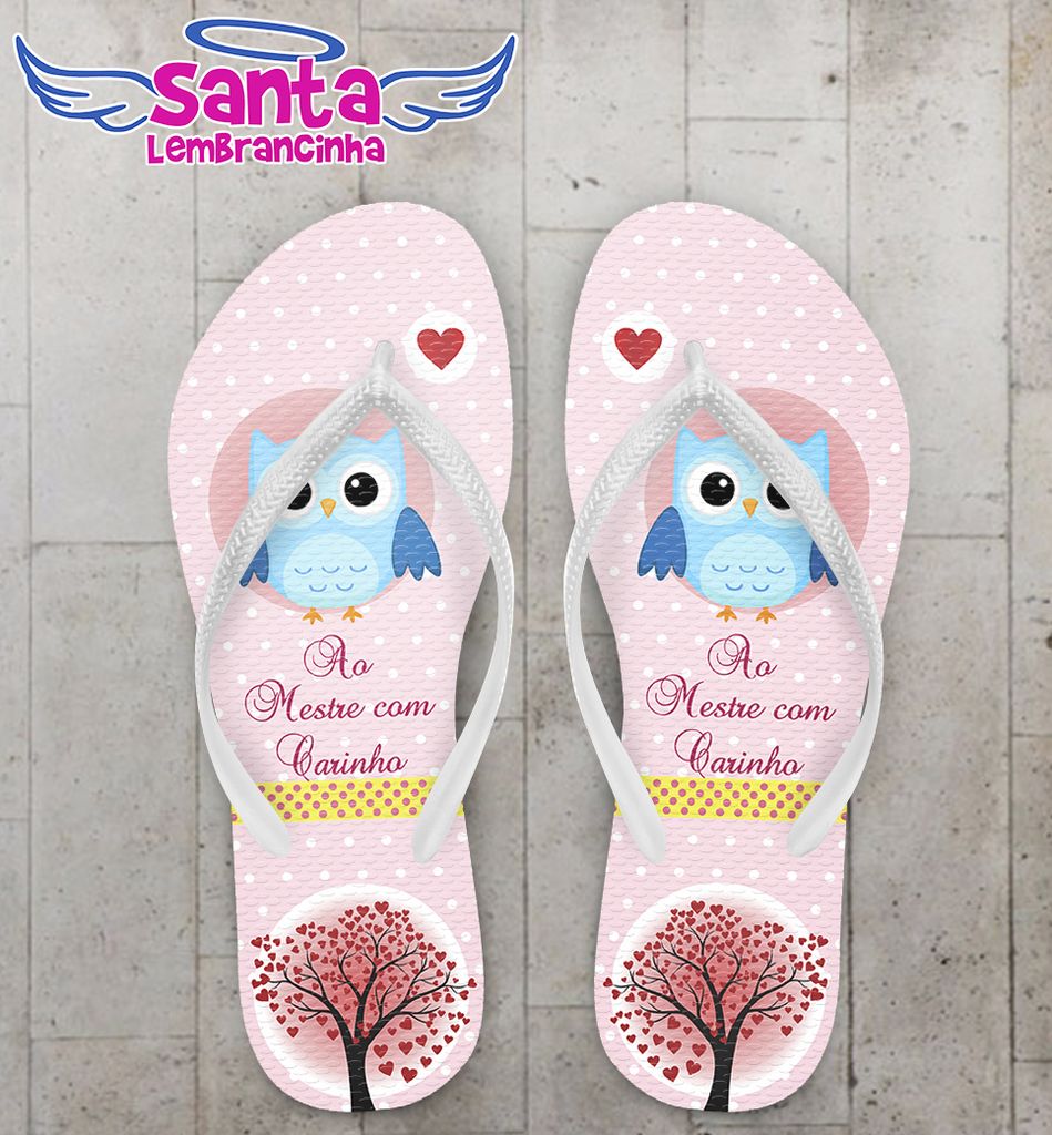 Chinelo dia dos professores personalizado, professora – cod 2477