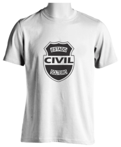 Camiseta personalizada estado civil solteiro ede ef e ea a a ef c