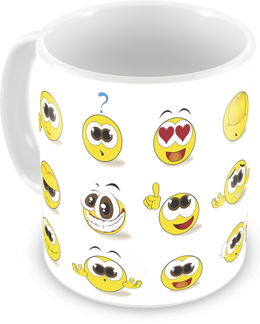 Caneca snapchat emojis – emoticons, personalizada – cod 2102