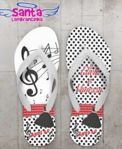 Chinelo anos 60 musical personalizado – cod 2271