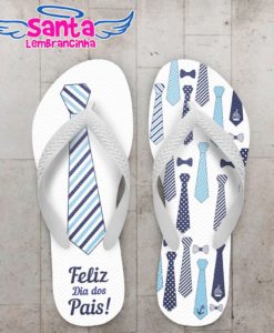 Chinelo dia dos pais personalizado, gravatas – cod 2858