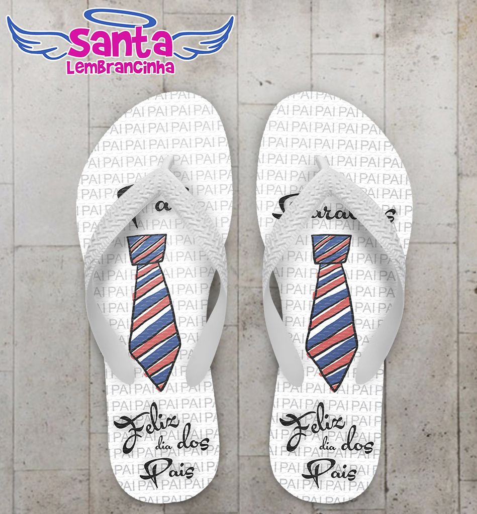 Chinelo dia dos pais personalizado, parabéns – cod 2488