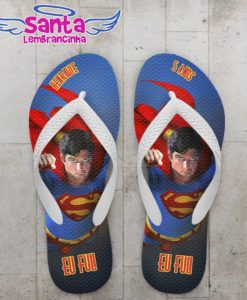 Chinelo Festa Infantil Super-Homem Personalizado - COD 2313