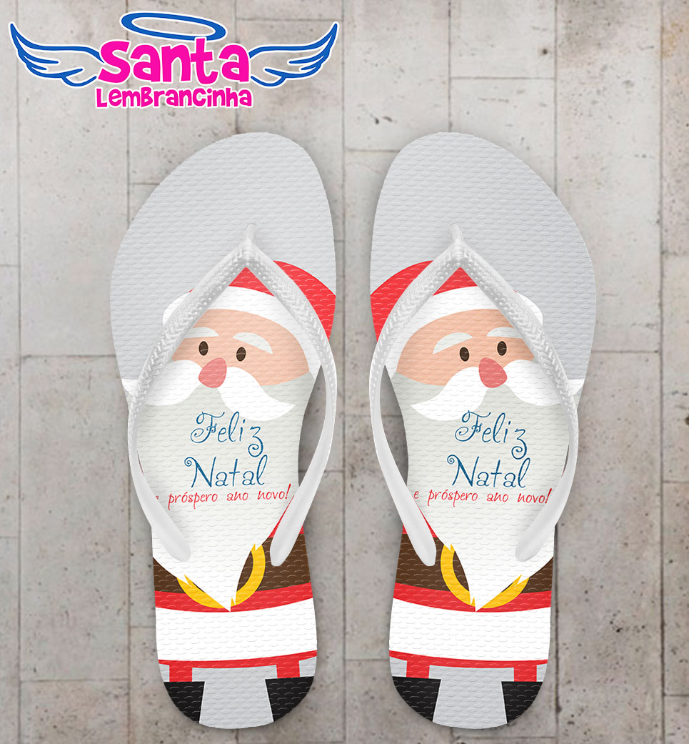Chinelo papai noel, natal personalizado – cod 3041