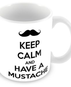 Caneca Personalizada Keep Calm Mustache - COD 1566