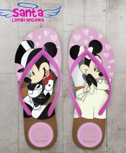 Chinelo Casamento Personalizado, Mickey e Minnie - COD 1872