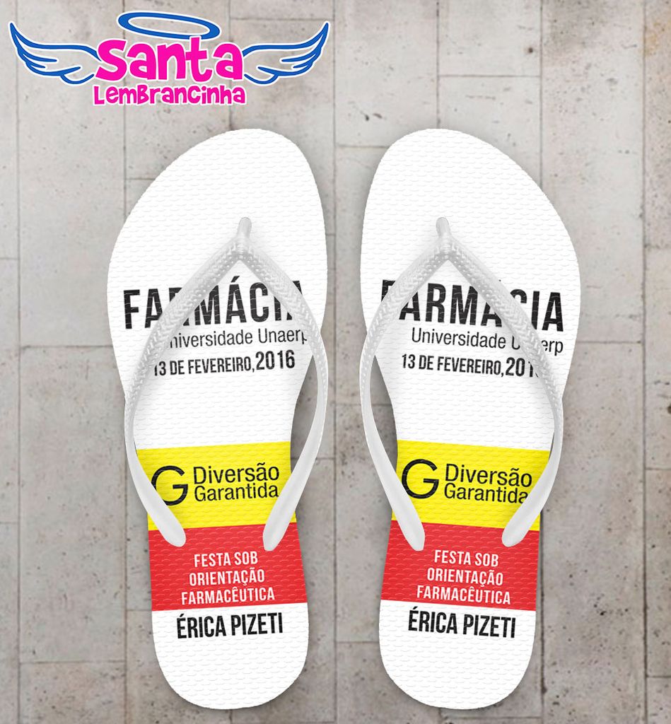 Chinelo Personalizado Formatura Farmácia Cod 1854