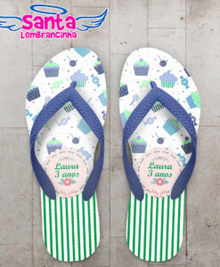 Chinelo infantil cup cakes personalizado cod 3187