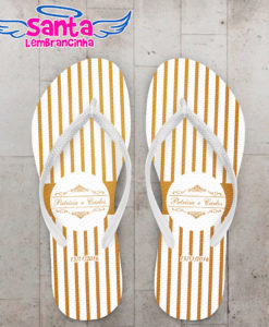 Chinelo casamento listrado personalizado cod 3121