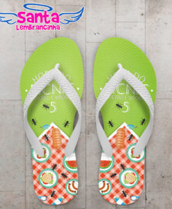 Chinelo infantil piquinique personalizado cod 3267