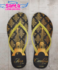 Chinelo 15 anos paris, torre eiffel personalizado cod 3145