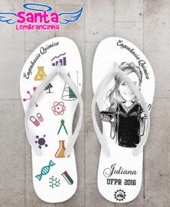 Chinelo formatura engenharia química Ícones personalizado cod 3052