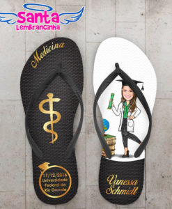 Chinelo formatura caricatura medicina personalizado cod 3151