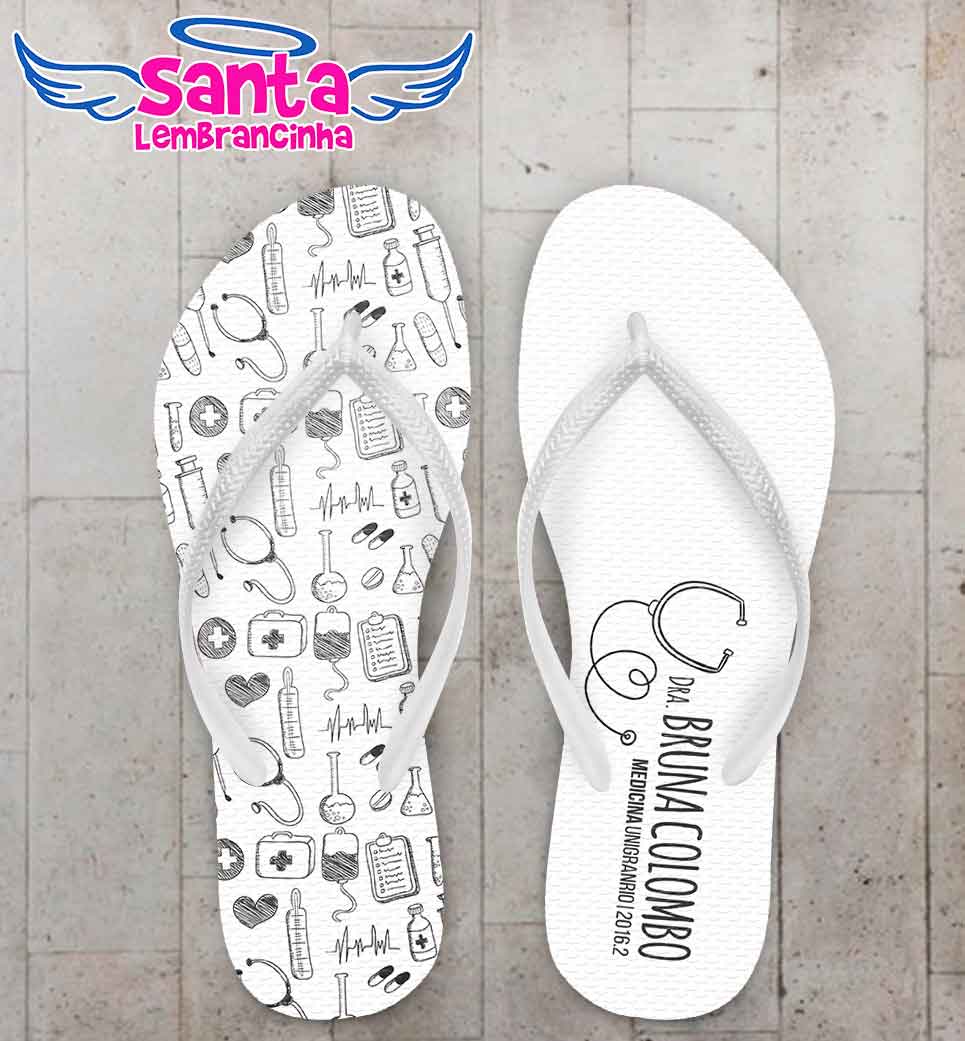 Chinelo formatura medicina, médica – personalizado cod 3071
