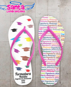 Chinelo formatura engenharia ambiental personalizado cod 3068