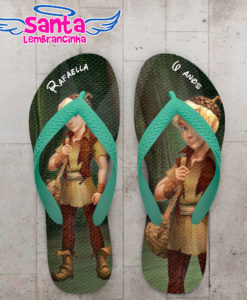 Chinelo infantil tinkerbell personalizado cod 3285