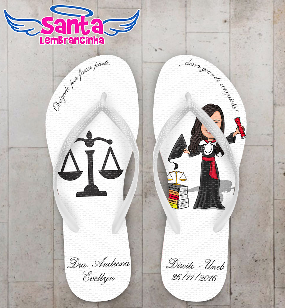 Chinelo formatura direito personalizado cod 3048