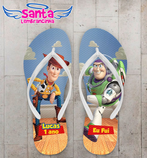 Chinelo infantil toy story woody e buzz cod 3551