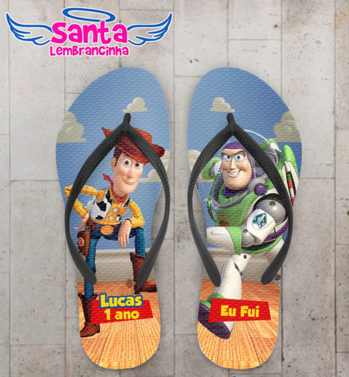 Chinelo infantil toy story woody e buzz cod 3551