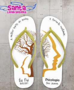 Chinelo formatura psicologia rosto cod 3626