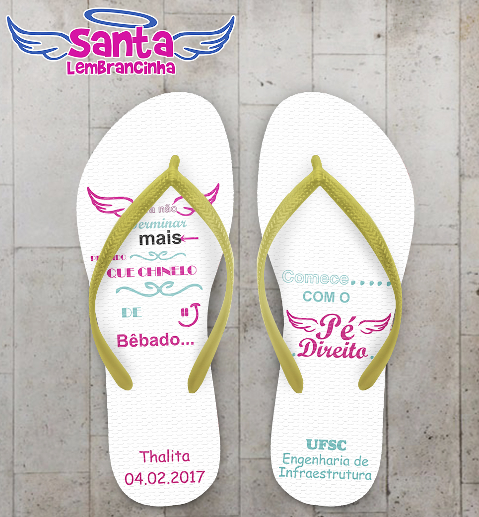 Chinelo formatura engenharia de infraestrutura cod 3656