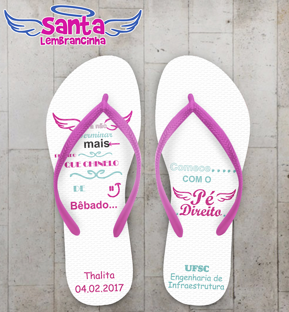 Chinelo formatura engenharia de infraestrutura cod 3656