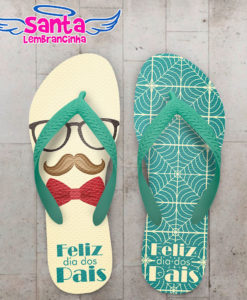 Chinelo feliz dia dos pais, bigode cod 5060