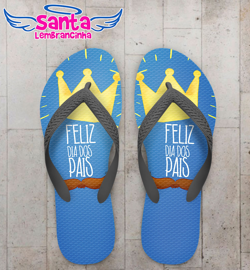 Chinelo dia dos pais personalizado, coroa cod 5094