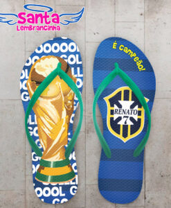 Chinelo copa do mundo taça e brasão da seleção brasileria cod 5845