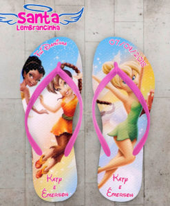 Chinelo infantil tinkerbell personalizado cod 5319