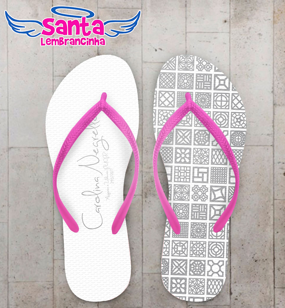 Chinelo formatura arquitetura e urbanismo fundo branco com azulejos cod 5751