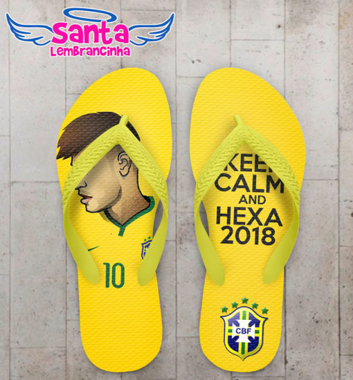 Chinelo copa do mundo neymar keep calm cod 5931