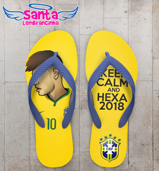 Chinelo copa do mundo neymar keep calm cod 5931