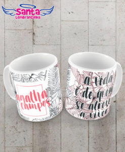 Caneca debutante floral personalizada cod 6143
