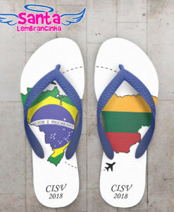 Chinelo personalizado corporativo brasil e lithuania cod 6321