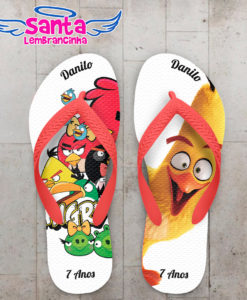 Chinelo personalizado infantil angry birds cod 6945