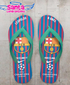 Chinelo personalizado infantil futebol barcelona cod 6791