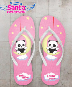 Chinelo personalizado infantil panda cod 6811