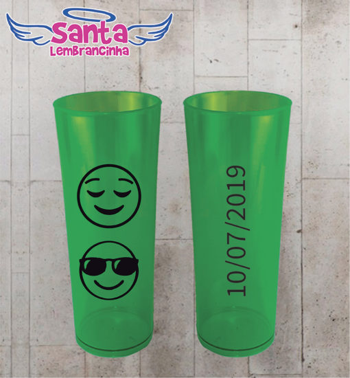 Copo long drink emoji personalizado – cod 7411