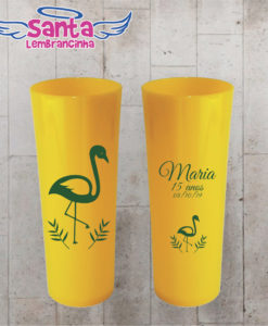Copo long drink 15 ano flamingo personalizado – cod 6992
