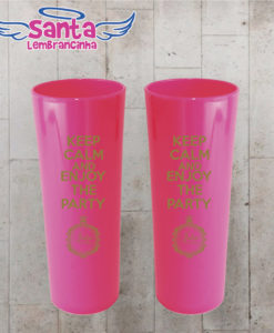 Copo long drink 15 anos “keep calm and enjoy the party” personalizado – cod 6981